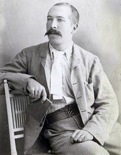 Portrait of Hedley Churchward, the first recorded British Muslim to perform Hajj in 1910